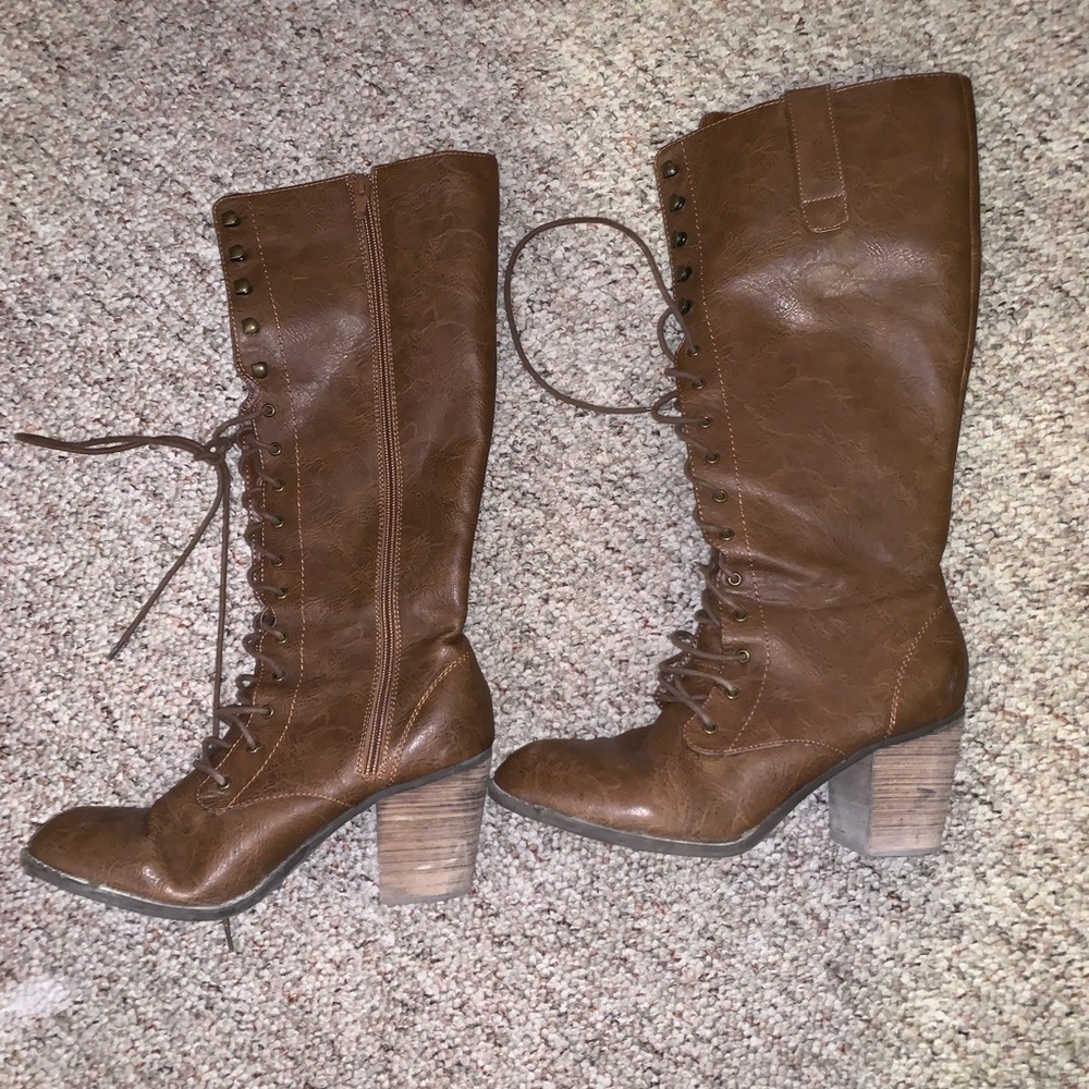 Crown vintage pilot lace up boot